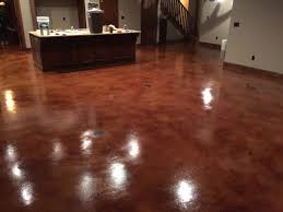 Resurfaced Concrete With English Red Stain And Acrylic Sealer And Synthetic Wax Coat 2 Concrete Stained Floors Stained Cement Floors Concrete Interiors