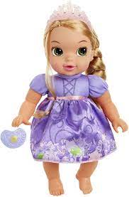 Amazon Com Disney Princess Deluxe Baby Rapunzel Doll With Pacifier Baby Doll Toy Toys Games