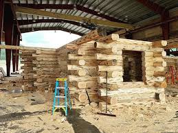 The walls and cabinets are made from knotty pine. Green Gables Log Cabin Kit From Meadowlark Log Homes Project Small House