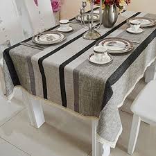 Modern Simple Tablecloth Pastoral Cotton Linen Silk Stripes Table Cloth Coffee Table Cloth D 120x160cm 47x63inch Coffee Table Cloth Striped Table Dining
