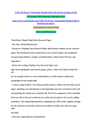 Paper outline example paper cover sheet example persuasive essay rough draft example. Com 220 Week 7 Checkpoint Rough Draft Of The Research Paper Uop By Jhon0077 Issuu