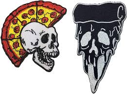 Does anyone have tips and references for me? Amazon Com Pizza Skull Punk Patches Embroidered Diy Applique Iron On Craft Patch For Bags Jackets Vest Jeans Clothes