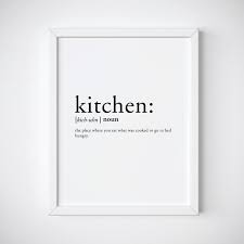 Decorating a large kitchen can be an intimidating task. Kitchen Definition Kitchen Print Dictionary Print Etsy In 2021 Kitchen Prints Kitchen Definition Kitchen Quotes