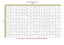 Printable Football Squares || Jr Woo Sox Green 12U