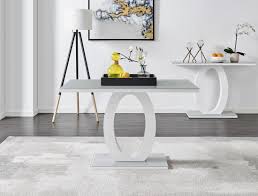 Some are extendable, perfect for entertaining extra guests. Grey White High Gloss 4 Seater Dining Table Furniturebox