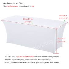 Measurements = width x length. Haorui 4ft 6ft 8ft Rectangular Wedding Stretch Table Cover Spandex Table Cloth Stretch Long Bar Bistro Fitted Table Cover Black Tablecloths Aliexpress