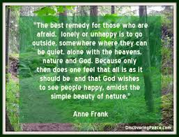 Simple Beauty Of Nature Quote By Ann Frank Discovering Peace