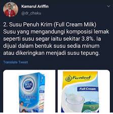Susu sejat penuh krim atau selalunya orang akan sebut susu cair ni memang wajib dalam masakan. Susu Ada Banyak Jenis Ini Perbezaan Yang Papa Mama Perlu Tahu Pa Ma