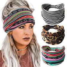 Maybe you would like to learn more about one of these? Buy Aceorna Boho Bandeau Headbands Wide Knot Hair Scarf Floral Printed Hair Band Elastic Turban Thick Head Wrap Stretch Fabric Cotton Head Bands Thick Fashion Hair Accessories For Women Pack Of 3