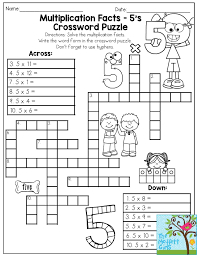 Multiplication Facts Crossword Puzzle Third Grade Students Love This One It Makes Practici Math Fact Worksheets Math Coloring Worksheets Fun Math Worksheets