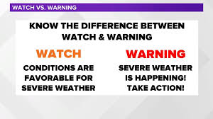 A watch usually covers a large area of several cities, counties, and sometimes even multiple state. Severe Weather What S The Difference Between Watch Warning Rocketcitynow Com