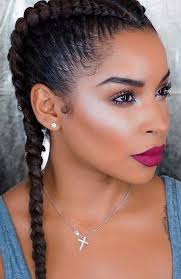 8 cornrow braided into a bun. 43 Two Braids Hairstyles Perfect For Hot Summer Days Page 2 Of 4 Stayglam