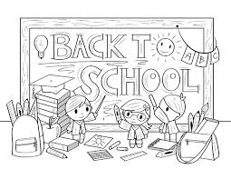 This is a cute coloring page for young children. Free Printable Back To School Coloring Page Download It At Https Museprintables Com Dow School Coloring Pages Welcome To Kindergarten Welcome To Preschool