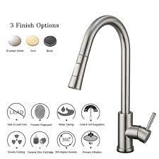 Water saver infrared faucet sensor kitchen tap water saver. Gappo Touch Kitchen Faucet With Pull Down Sprayer Single Handle Smart Kitchen Sink Faucets With Pull Out Sprayer Stainless Steel Touch Activated Faucet Brushed Nickel Brushed Nickel Y40112 Buy Online At Best
