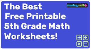 Learning resources · free · teaching tools · progress reporting Free Printable 5th Grade Math Worksheets With Answers Mashup Math