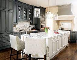 And, of course dark hardwoods are the most popular for the entire home. Grey Kitchen Cabinets In Beach Home Reverse White Cabinets Grey Design At Repinned Net