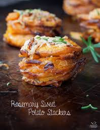 Rosemary Sweet Potato Stackers Sweet Potato Stackers Recipes Food