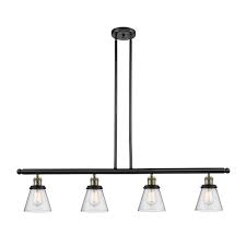 Small Black And Brass Pendant Light Innovations Lighting 214 Bab G64 Small Cone Black Antique Brass Four Light Island Pendant W Seedy Cone Glass Sl In 2020 Urban Pendant Light Vintage Led Bulbs Lighting