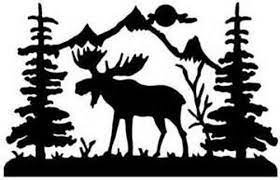 36 Szarvas Sablon Es Transzfer Minta Pagi Decoplage Moose Silhouette Moose Wall Art Moose Clipart