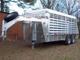 Buy Amp Sell New Amp Used Trailers W W 6 8x16 Aluminum Gooseneck At Trailershopper Com Cattle Trailers Livestock Trailers Stock Trailer