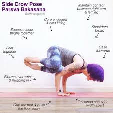 Triyogaschool Yay Its Time For This Months Peak Pose Of Side Crow Or Parsva Bakasana Side Crow Strengthens The Arms Side Crow Side Crow Pose Yoga Tutorial