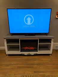 Diy moveable tv stand with wheels. My New Fireplace Tv Stand I Made With My Old Tv Stand And A Dresser Diy