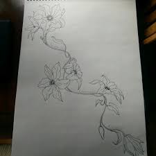 We encourage you to bring your ideas with you to steel and ink tattoo studio! Wood Fire Ink Clematis Tattoo Design