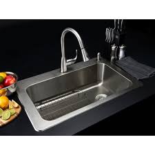 Home Depot Option Includes Faucet And Soap Dispenser 259 Glacier Bay All In One Top Mount Stainless Steel Single Bowl Kitchen Sink Sink Kitchen Sink