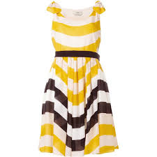Black And Yellow Striped Dress Fendi Stripe Pleated Dress 2 240 Bgn Liked On Polyvore Featuring Dresses Yellow Sleeveless Si Pleated Dress Yellow Striped Dress Striped Sleeveless Dress