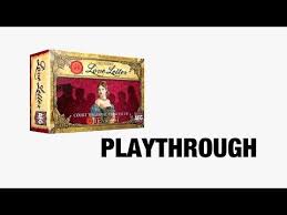 Board Game Cavern Plays Love Letter Youtube Love Letters Letter Games Lettering