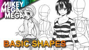 How To Draw Sexy Anime Girls From Basic Shapes - REAL TIME TUTORIAL - MIKEY  MEGA MEGA - YouTube