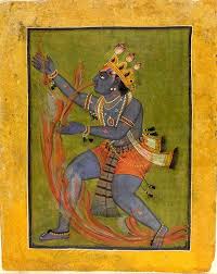 Krishna Swallows The Forest Fire Episode From The Bhagavata Purana Ancient Stories Of The Lord Date C 1730 Creation Pla Art Krishna Art Indian Paintings