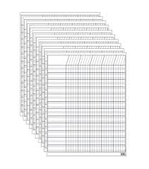 White Incentive Chart Pack Of 10