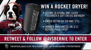 Colorado avalanche mascot, bernie skates around the ice dressed as yoda for star wars night prior to a regular season game between the colorado. Colorado Avalanche Mascot Bernie Uses Rocket Dryer Rocket Sport Products