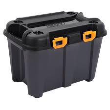 While storage bins are useful, the looks of it can be very boring. Ezy Storage Bunker 50l Heavy Duty Storage Tub Bunnings Warehouse Storage Tubs Garage Storage Grey Storage