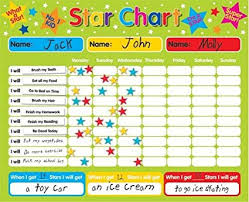 Magnetic Reward Star Chart Suitable For Upto 3 Children Rigid Board 40 X 30cm With Hanging Loop