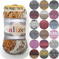 Anti Pilling Acrylic Yarn Alize Show Punto Batik 5 Skeins Multicolor Knitting Yarn Tweed Yarn Batik Design Yarn Anti Pi Yun Iplikleri Orgu Orgu Modelleri