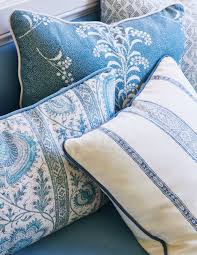 Pacific Palisades No 3 Mark D Sikes Blue And White Fabric Pillow Design Designer Pillow