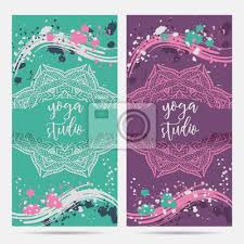 Good morning to a great day! Design Vorlage Fur Yoga Studio Mit Mandala Ornament Und Spritzer Fototapete Fototapeten Identitat Mandala Ethnische Myloview De