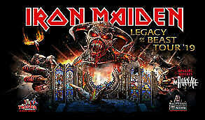 4 Tickets Iron Maiden 7 24 Jiffy Lube Live Bristow Sect 102 Row N Seats 9 12 Ebay