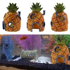 The misadventures of a talking sea sponge who works at a fast food restaurant, attends a boating school, and lives губка боб квадратные штаны. 14cm Spongebob Schwammkopf Ananas Haus Tank Aquarium Ornament Home Decor Fisch Spielzeug Gunstig Im Onlineshop Von Joom Kaufen