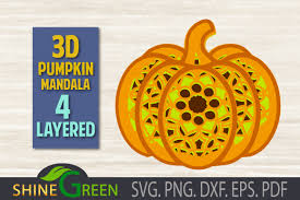 Download Fall Pumpkin Mandala 3d Layered Svg Png Graphic By Shinegreenart Creative Fabrica