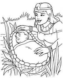 Miriam And Baby Moses Coloring Pages Sunday School Coloring Pages Bible Coloring Pages Bible Coloring