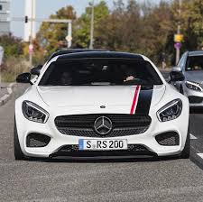 Mercedes Amg Gt Painted In White W Offset Black Red Racing Stripes Photo Taken By Srs Swissrichstreets On Instagram Mercedes Benz Benz Mercedes Car