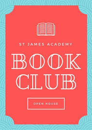 Red Blue Book Club School Pattern Flyer Club Flyers Flyer Template Flyer