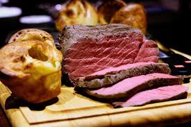beef sous vide with yorkshire puddings
