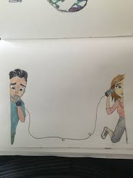 Colored Drawing Couple Drawing Love Sketches Long Distance Relationship Long Distance Relationship Drawings Couple Drawings Relationship Drawings