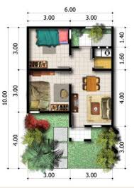 Bertempat tinggal di sebuah rumah minimalis kini sedang menjadi pilihan. Denah Rumah Minimalis 6x10 Desain Rumah Minimalis