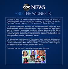 The channel broadcasts mainly from studios on 1211 avenue of the americas in new york city. Abc News Public Relations Abc News Wins Front Page Award For Television