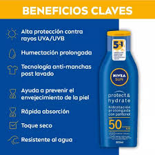 Protector Solar Nivea Sun Loción Hidratante FPS 50 200ml